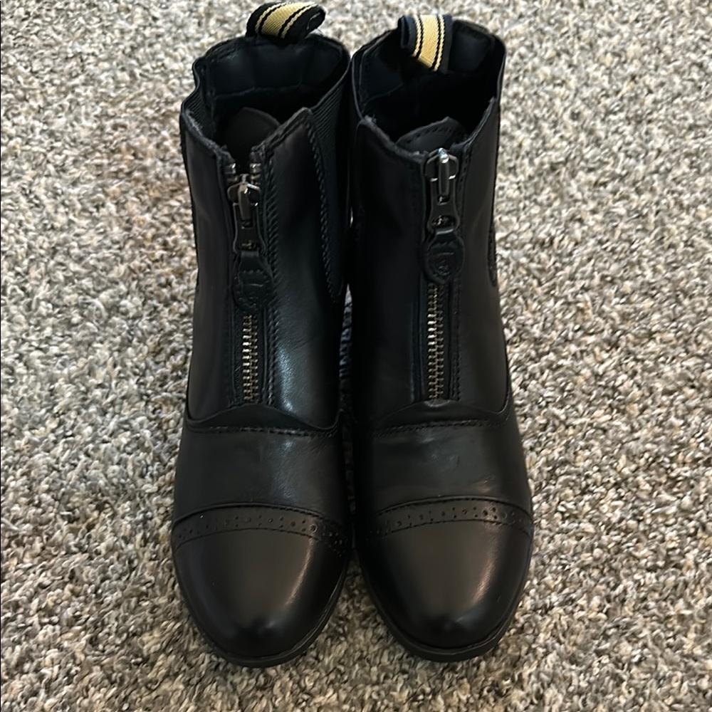 Black Leather Ankle Boots